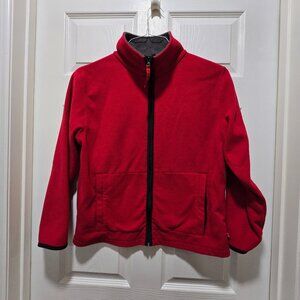 Fleece Jacket Women's Red Med Lightweight Full Zip Pockets